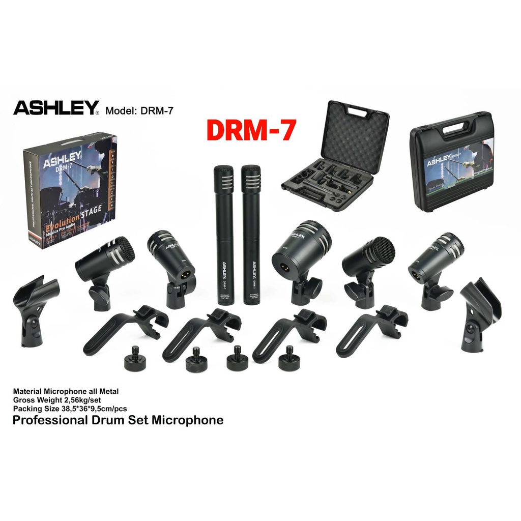 MIC DRUM ASHLEY DRM 7 ASHLEY DRM-7 ASHLEY DRM7 ORIGINAL