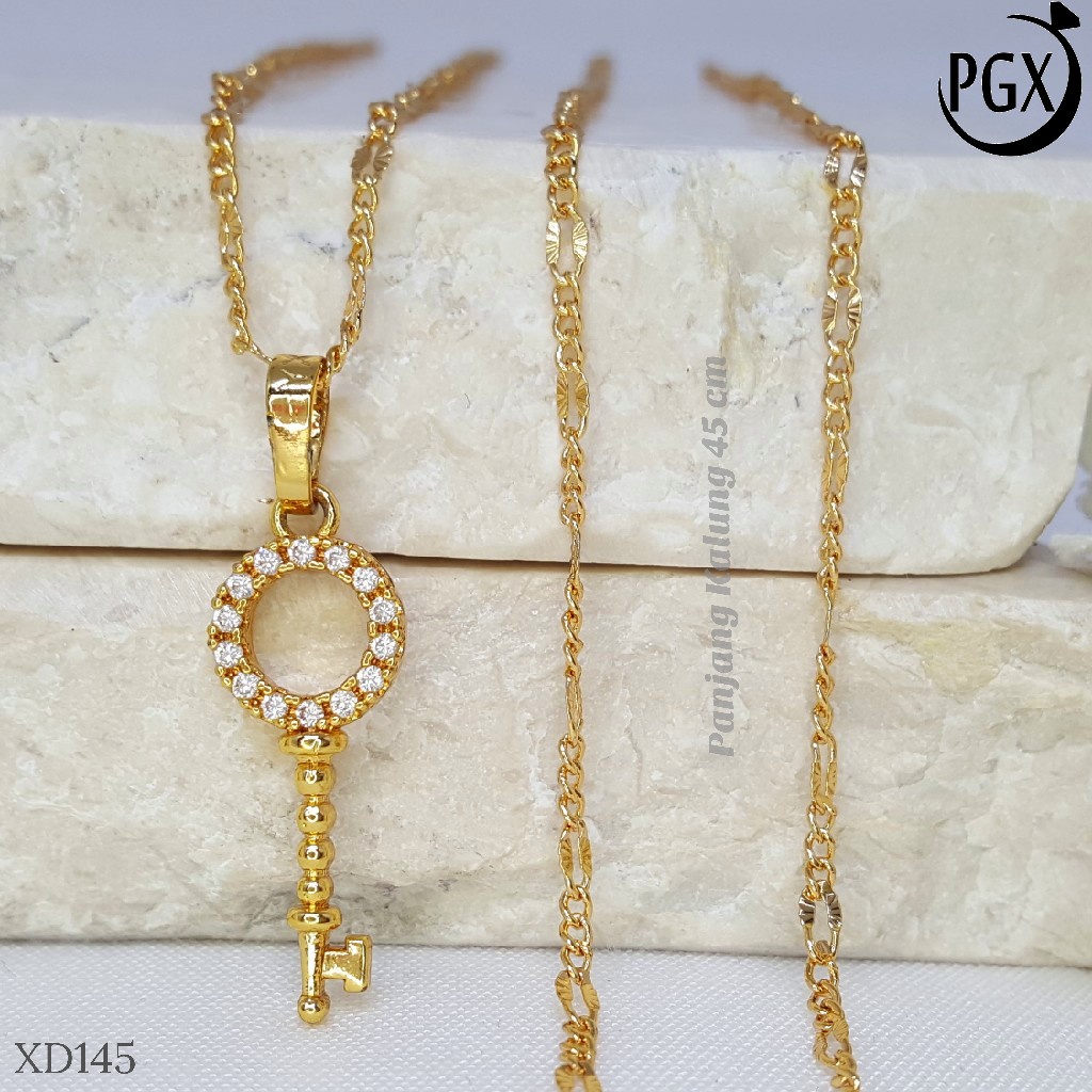 PGX Kalung Wanita Xuping Aksesoris Fashion Perhiasan Lapis Emas XD145