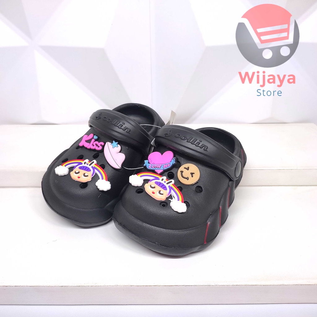 Sandal COLLIN 6130 Baim FUJI Ukuran 18-29 Sandal Slop Anak Bayi Cewek dengan Sendal Slide Kokop Selop Perempuan