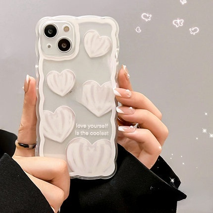 Case iPhone Motif Bebek &amp; Beruang 11/12/13 Pro Max, 7/8+, X/XR/XS Max, 12/13 Mini Side Stripe iPhone Case