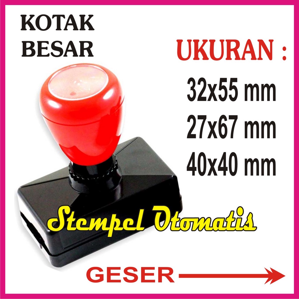 

STEMPEL KOTAK || OTOMATIS || FLASH || >> KOTAK BESAR CUSTOM
