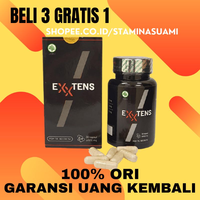EXXTENS ASLI 100% ORIGINAL OBAT HERBAL PEMBESAR ALAT VITAL PRIA OBAT KUAT ALAMI BPOM