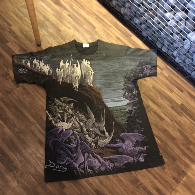 liquid blue Fallen angle by gustav dore •kaos vintage baju vtg tee tess band