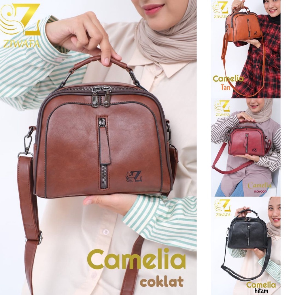 tas wanita selempang camelia by ziwafa