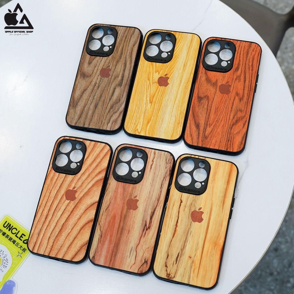 Premium Softcase Wood / Kayu Logo iPhone 13 PRO MAX 12 PRO MAX 11 PRO MAX XR X XS MAX 8 8+ 7 7+ SE 2 3 Soft Case Cover Wooden Art With Logo Silicone Silikon Hardcase