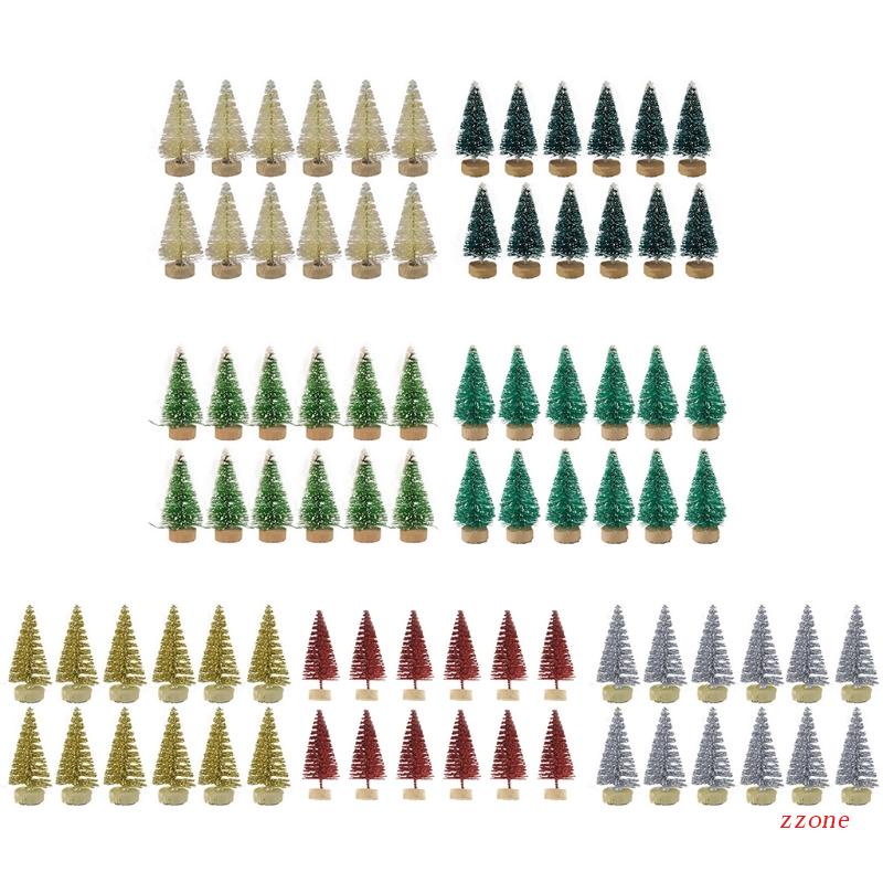 12pcs Pohon Natal Mini Untuk Dekorasi Meja Rumah