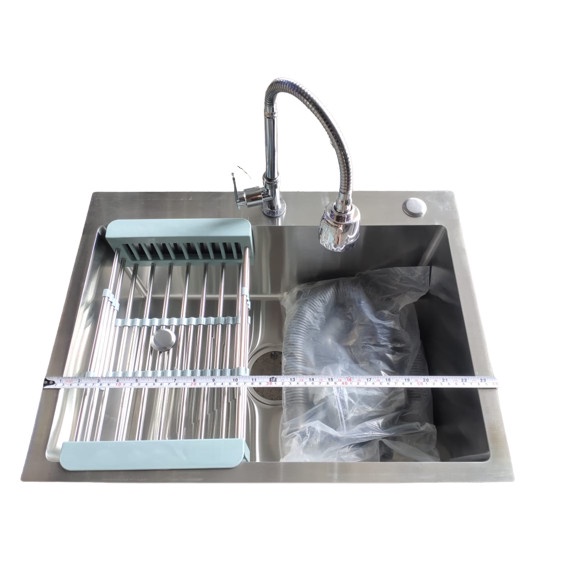 SET LENGKAP BAK CUCI PIRING WASHTAFEL RUMAH TANGGA KITCHEN SINK SILVER/PERLENGKAPAN DAPUR BERKUALITAS