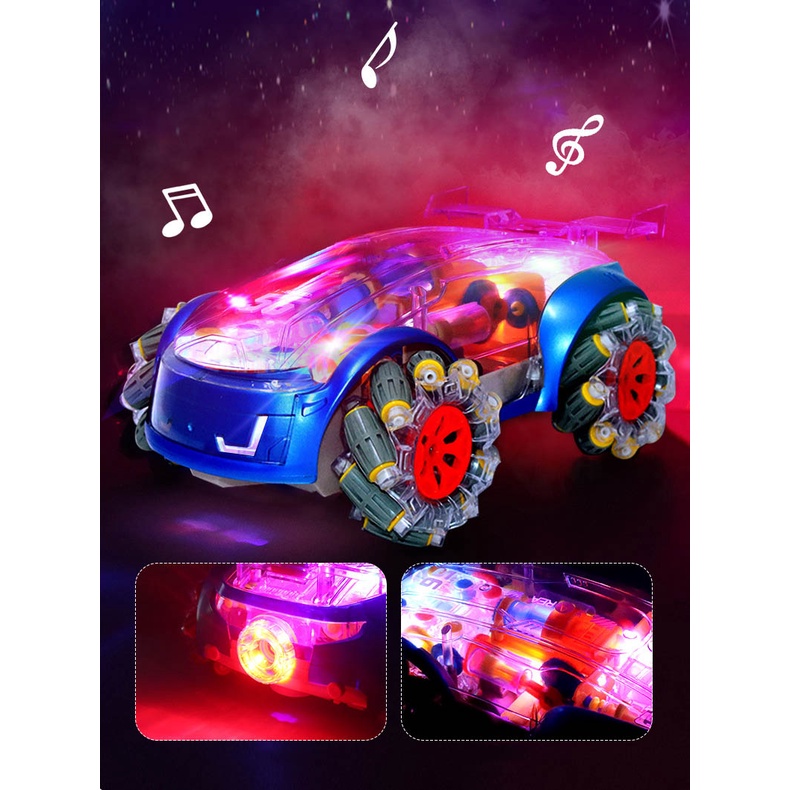 RC Transparent Mobil Remote Kontrol Control Transparan asap lampu musik Dasher Rc Transparant