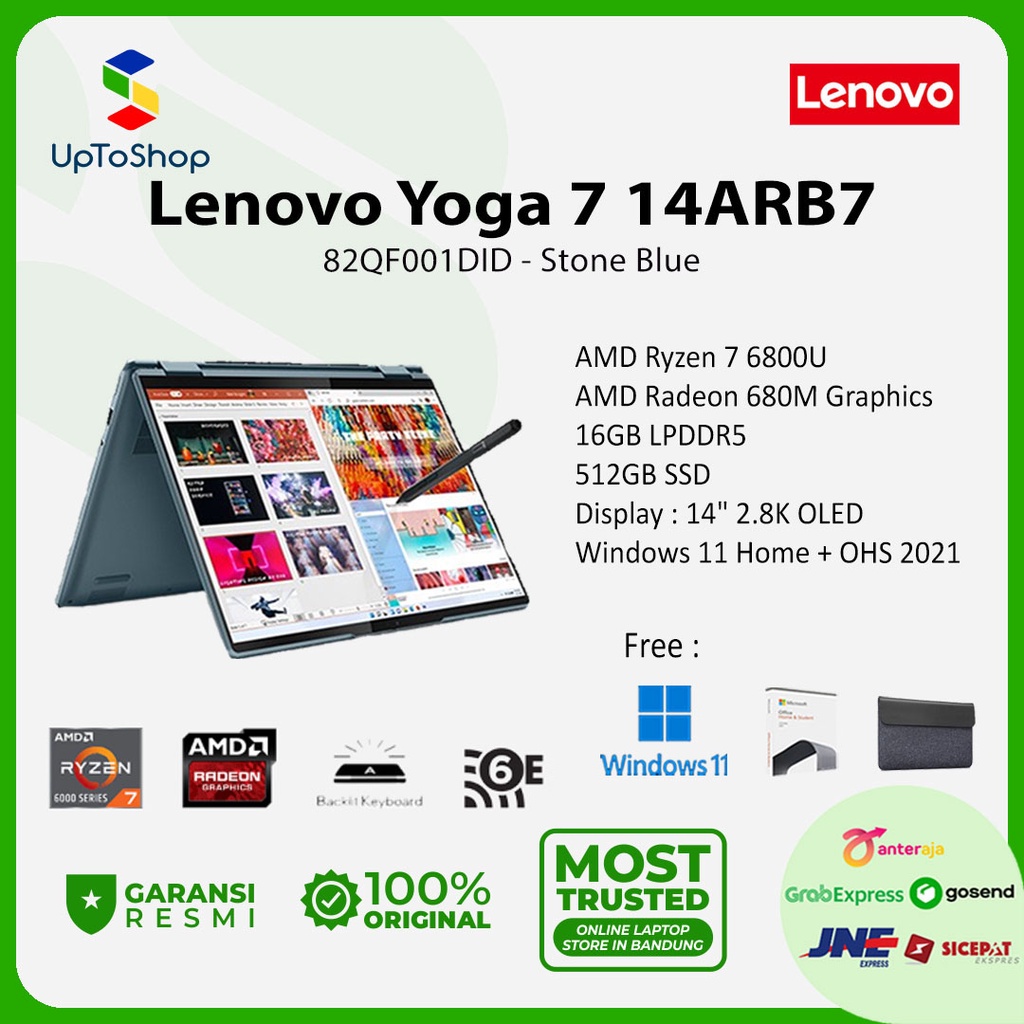 Lenovo Yoga 7 14ARB7 1DID Ryzen 7 6800U 16GB 512GB 14" W11+OHS2021