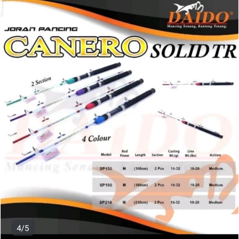 joran pancing daido canero atau nagano 210 joran fiber