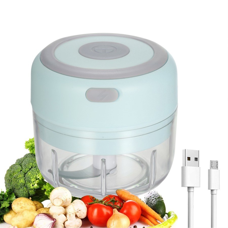 Blender Bumbu Mini Elektrik / Portable Food Chopper Garlic Masher USB Charger