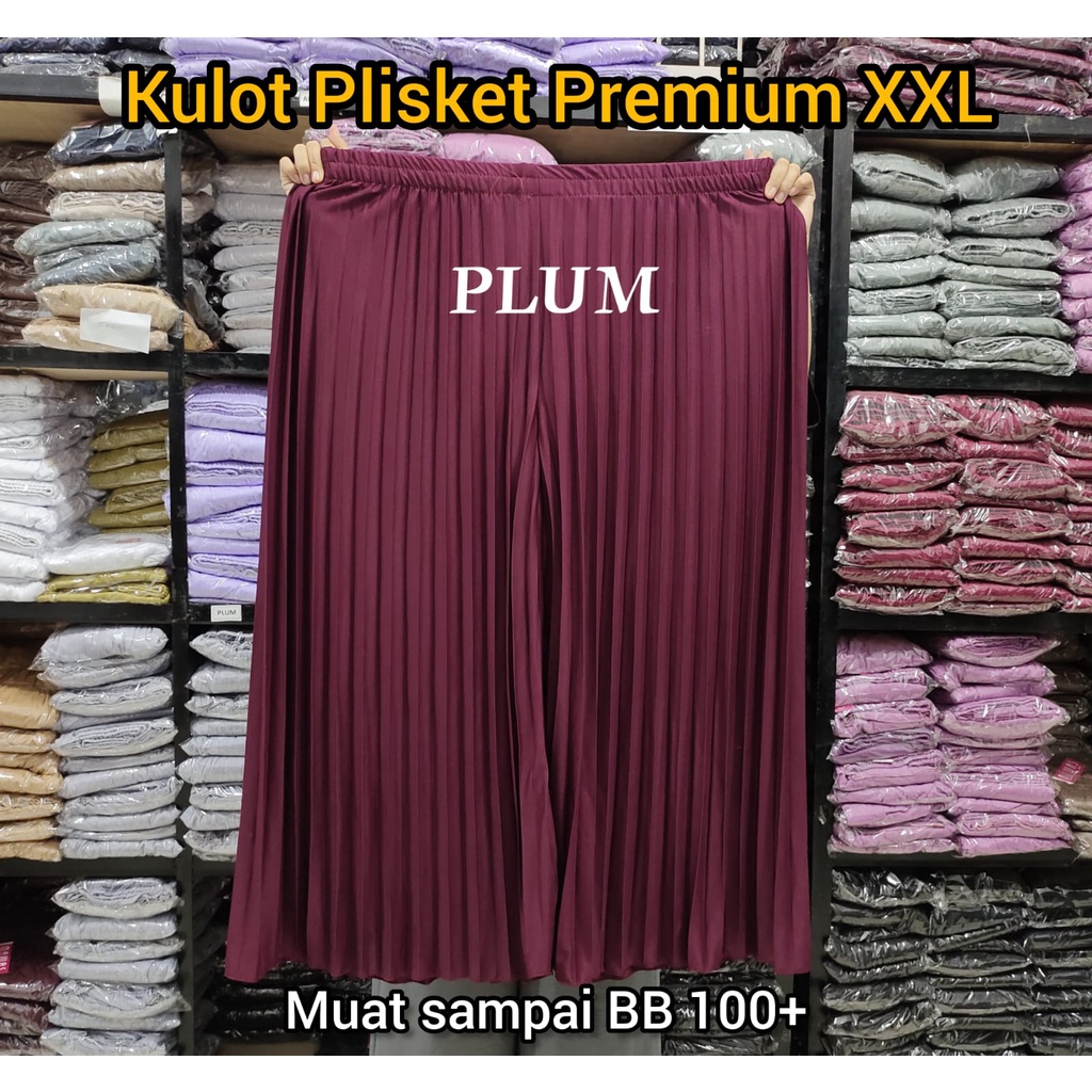 Celana kulot plisket premium xxl big size