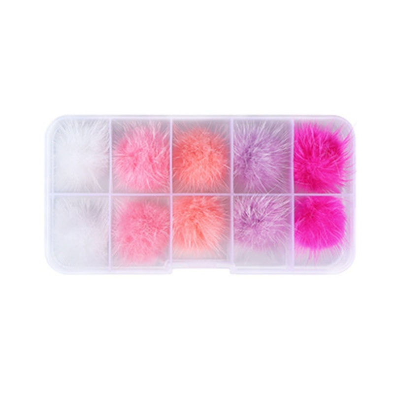 Zzz Bola Pompom Bulu Lembut Untuk Dekorasi Nail Art / Manicure
