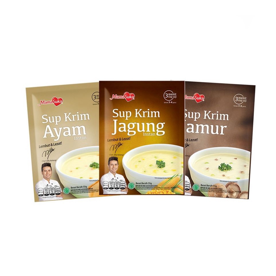 MamaSuka Sup Krim 55gr - Ayam / Jagung / Jamur