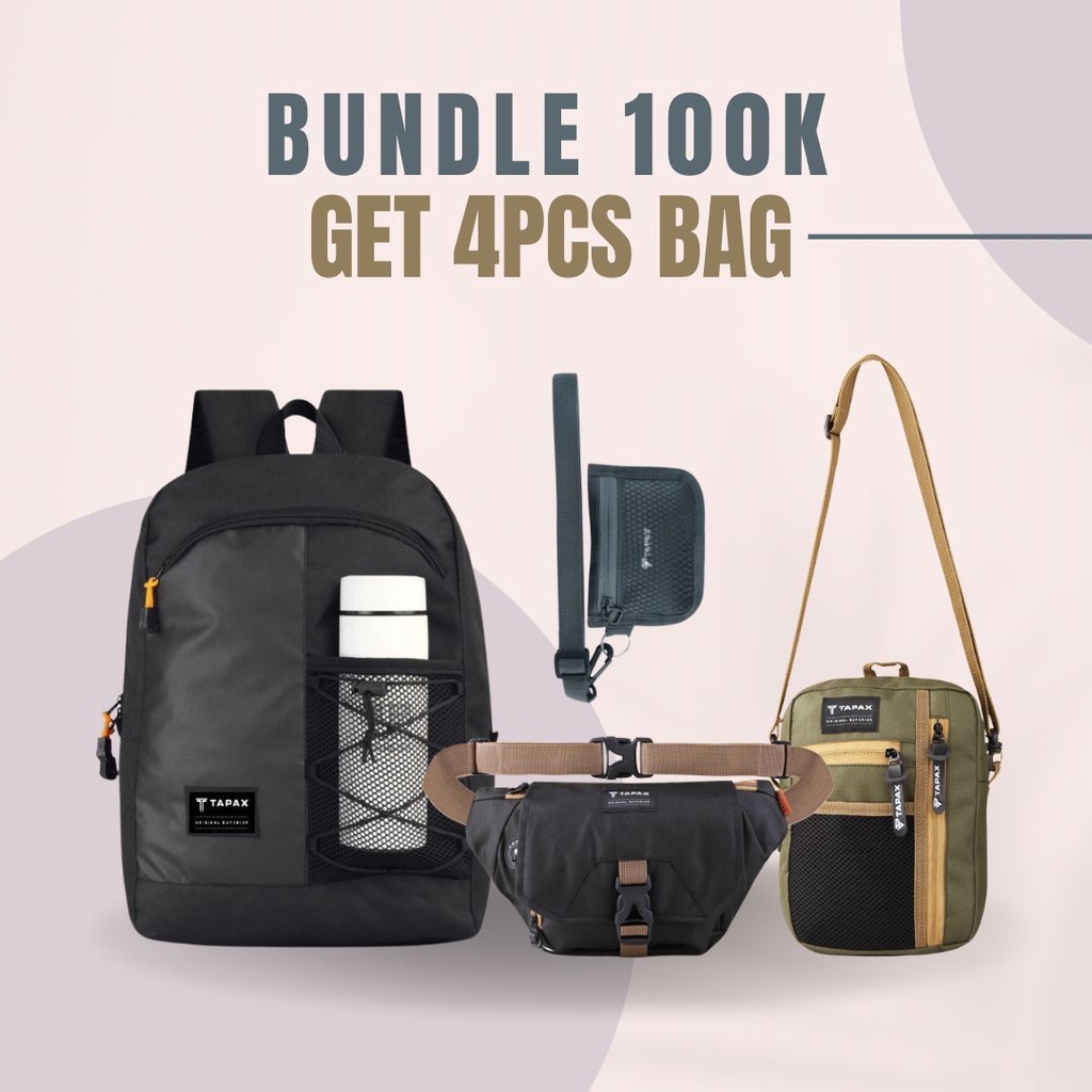 promo bundle 4TAS 100K tas ransel pria