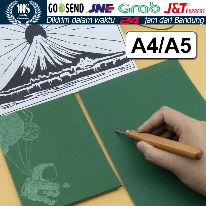 

A3 / A4 Karet Cutter V-Tec Ukir Cetak Stempel / V-Tec Karet Cukil / Printmaking Material