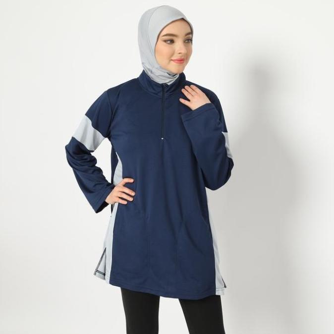 HIA EveryWear | Jenna Top - Navy | Baju Olahraga Muslimah