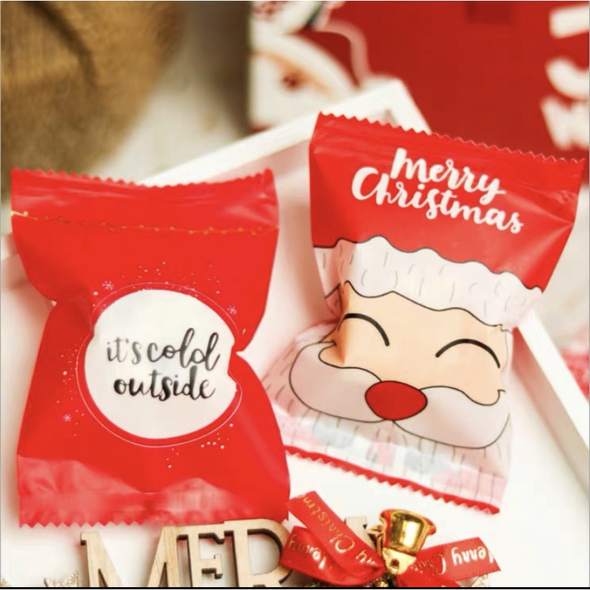 10 pcs Plastik SEAL 7x10 Natal untuk permen kue kering biscuit cookies SB xmas