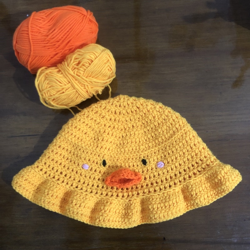 Crochet Bucket Hat Duck | Topi Rajut Bebek | Duck Bucket Hat