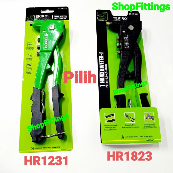 TEKIRO Tang Rivet Gun Hand Riveter Alumunium Metal Heavy Duty HR 1231