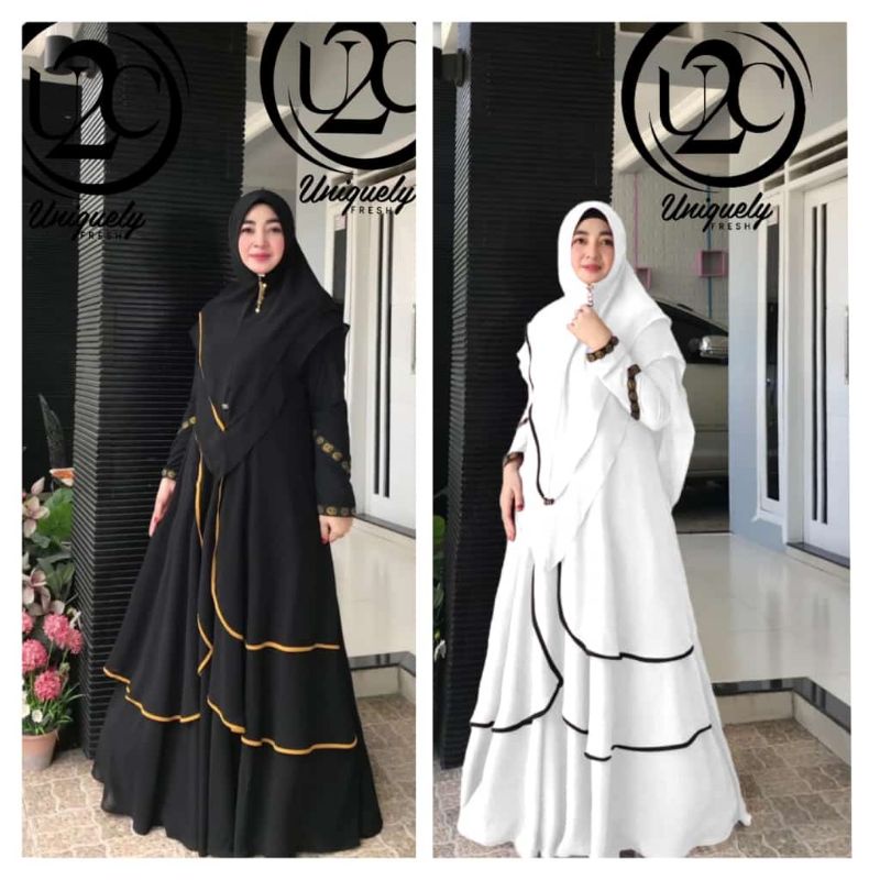HAIFA PREMIUM SYARI ORI BY BUTIK U2C GAMIS SYARI SUPER CANTIK