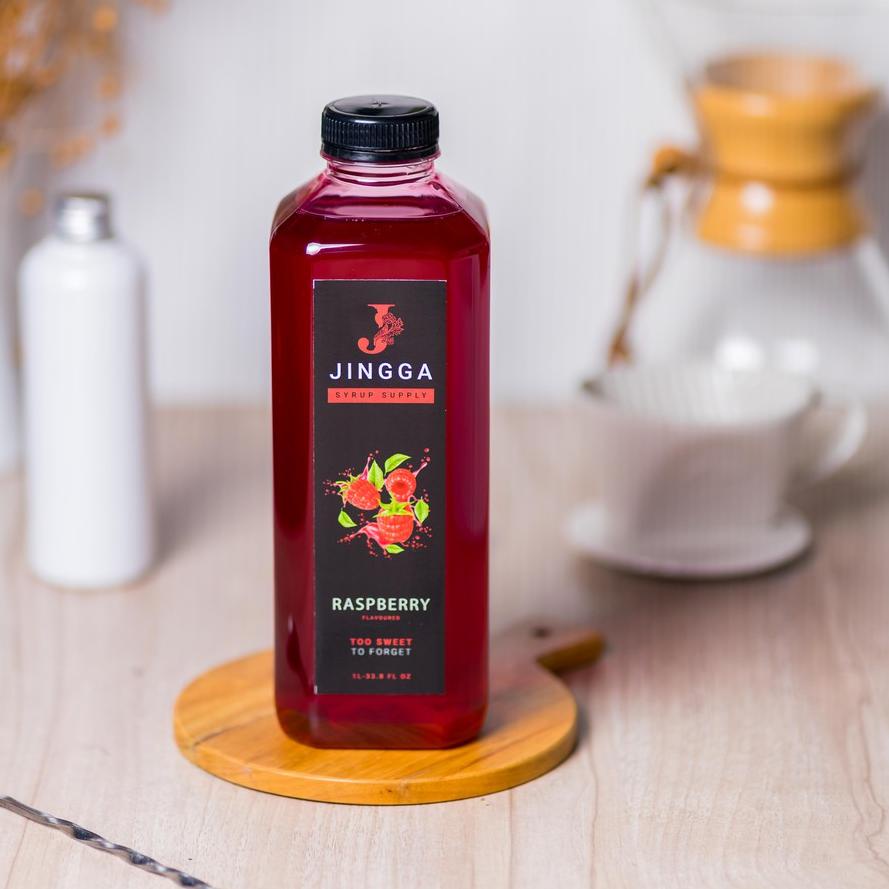 

COD✔️JINGGA Syrup Raspberry 1000 ml - Sirup Rasa Frambozen|KD2