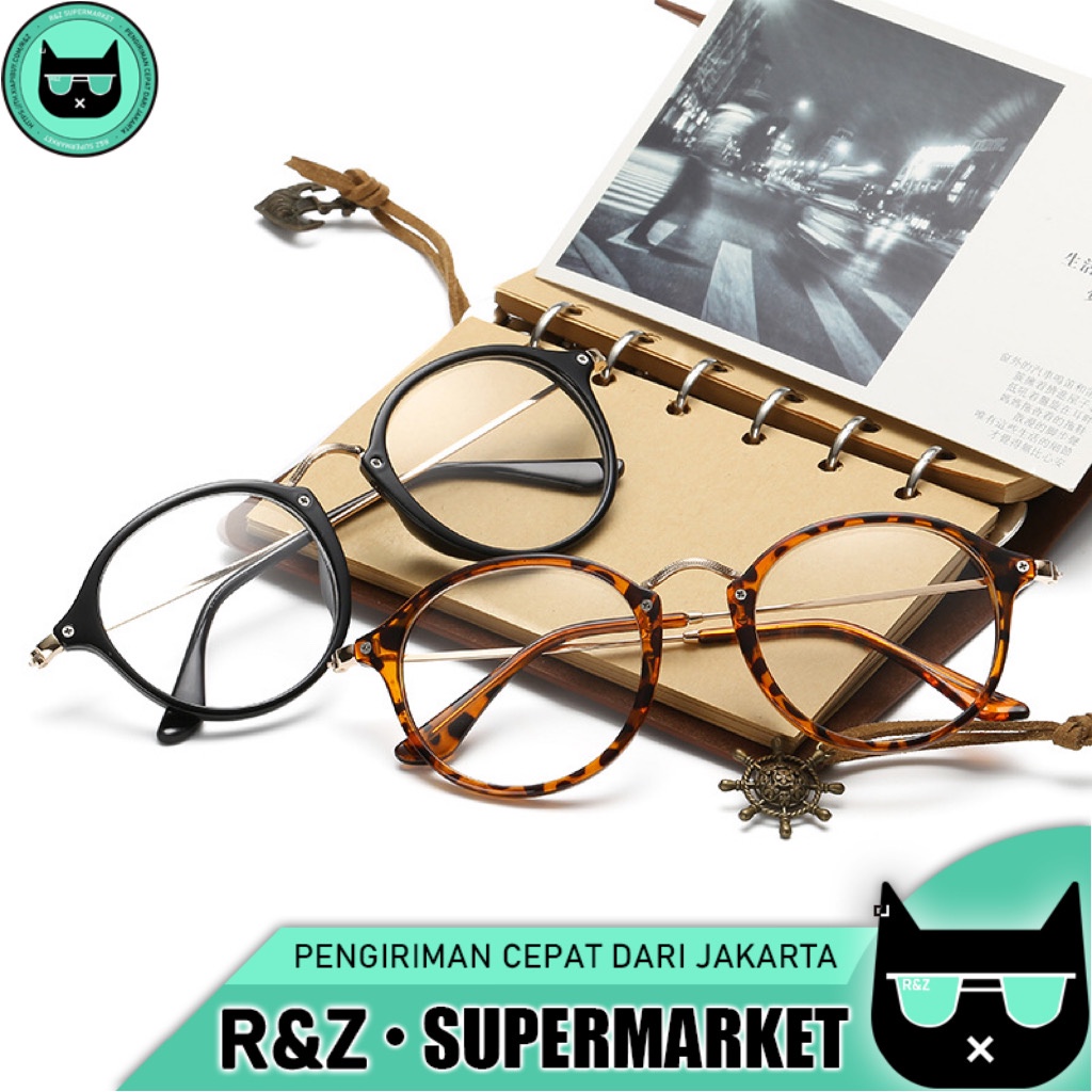 【Bayar di Tempat】MINUS 0° Classical Mata Kucing Kacamata Wanita Cat Eye Eyeglasses