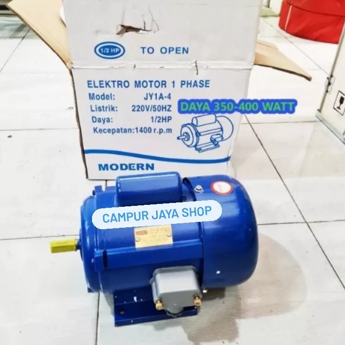 Dinamo Electro Motor Modern 1/2 HP Mesin Penggerak Listrik 0,5 PK