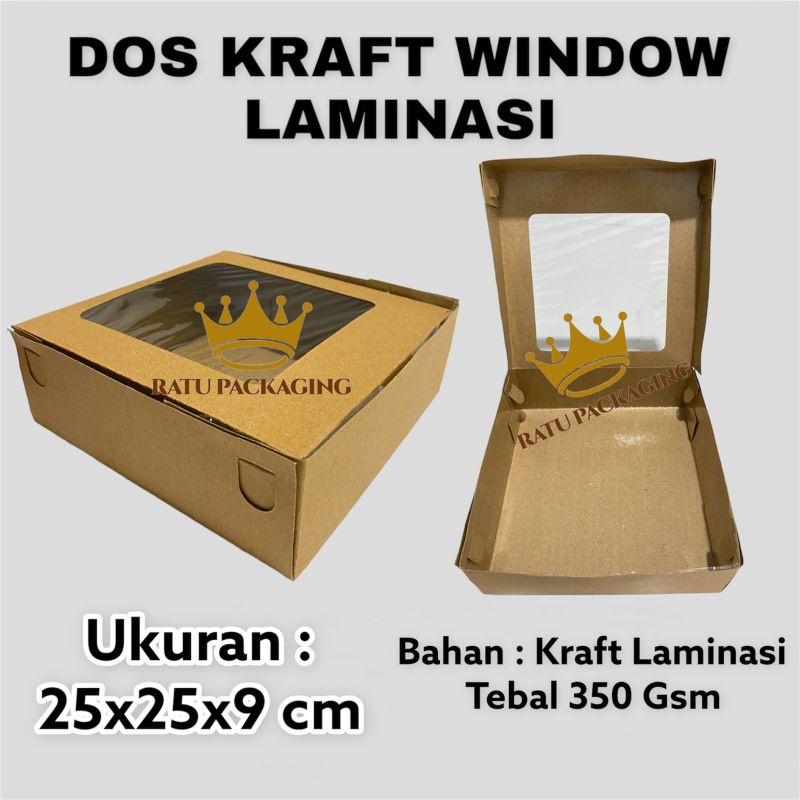 

RATU | Dos KRAFT WINDOW LAMINASI Kardus Dus Box Hampers Kotak Kue