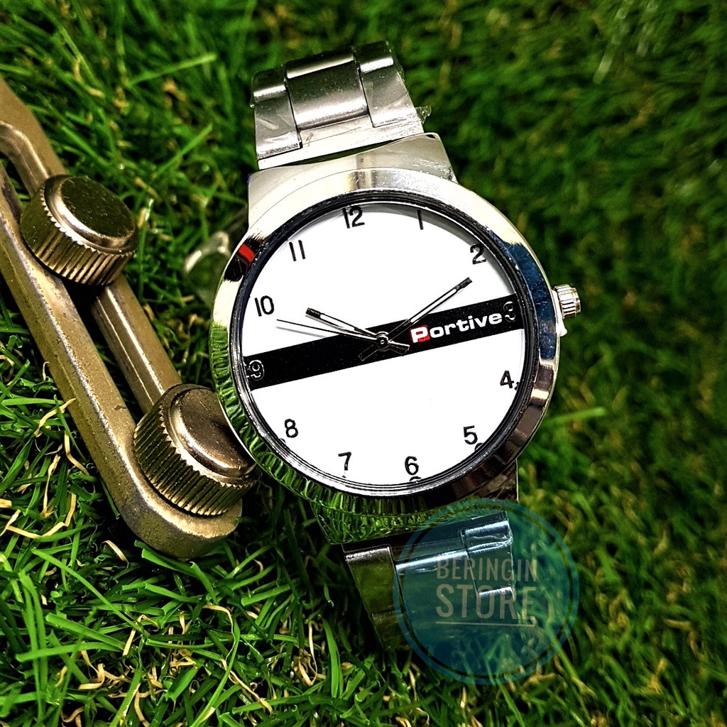 Jam tangan portive fashion pria wanita - analog tali rantai jam tangan termurah