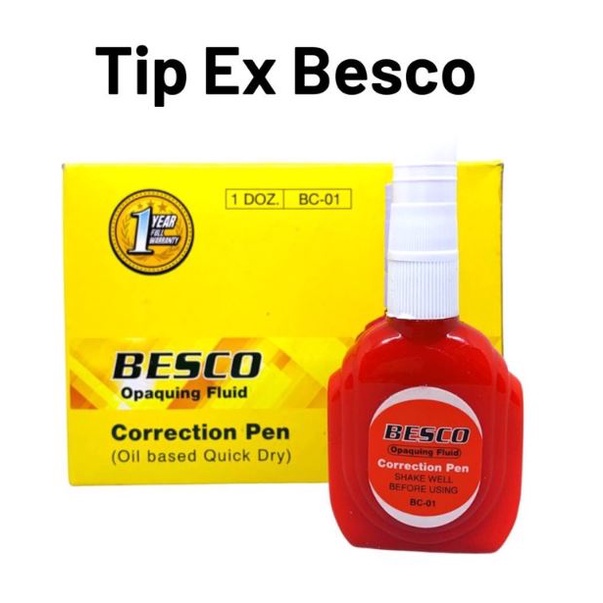 TIP-EX PEN BESCO 1 PCS / STEPO TIPEX FLUID CORRECTION TAPE