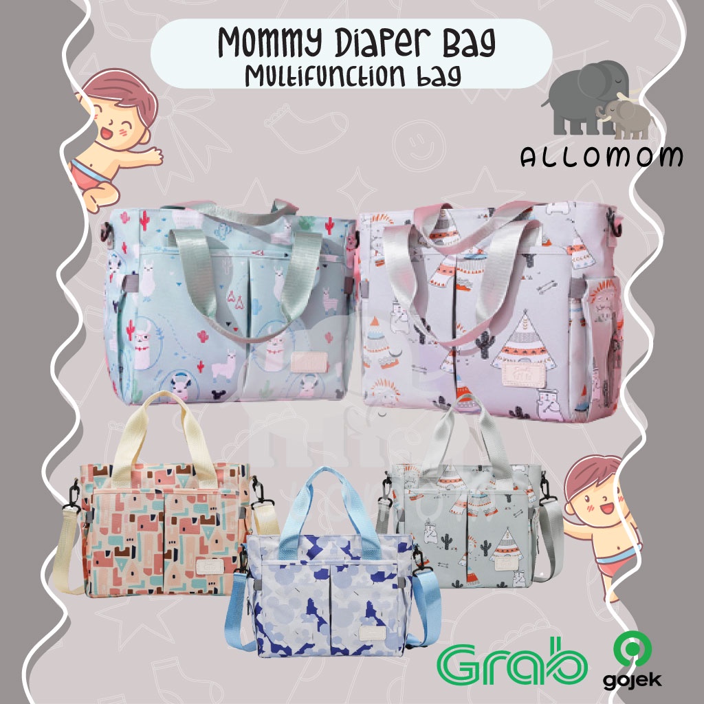 ( IMPORT ) Tas Selempang Bayi / Diaper Bag / Travelling Baby Bag Multifungsi Ukuran Besar Muat Banyak