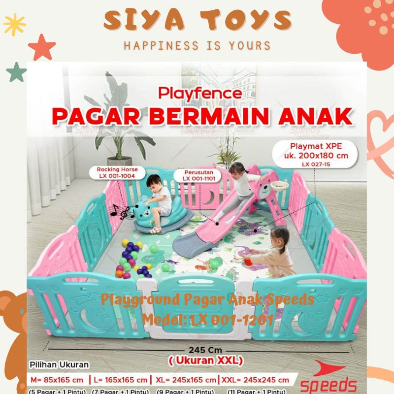 SIYA ✨FREE BUBBLEWRAP PAGAR ANAK BAYI SPEEDS LX 001-1201 PAGAR SET PLAYGROUND PAGAR MAINAN ANAK PLAYPEN BAYI PAGAR ANAK PORTABLE PAGAR PEMBATAS MAINAN ANAK PAGAR KEAMANAN ANAK