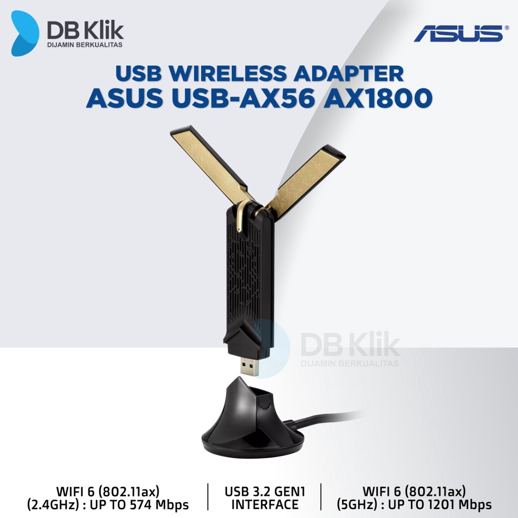 USB Wireless Adapter ASUS USB-AX56 AX1800 DualBand WiFi 6 - ASUS AX56