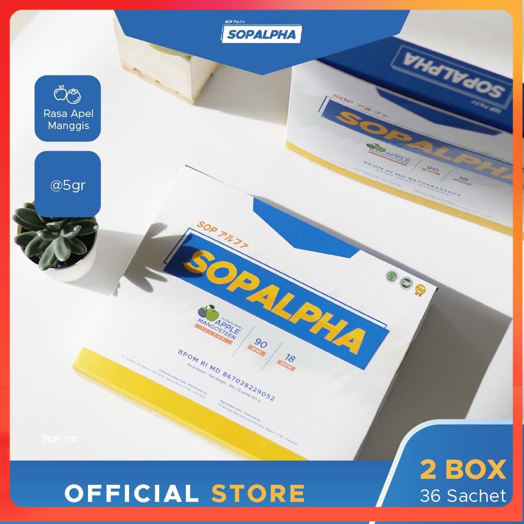 SOPALPHA - Rasa Apel Manggis 2 Box BPOM HALAL DANISGINA KALIMANTAN