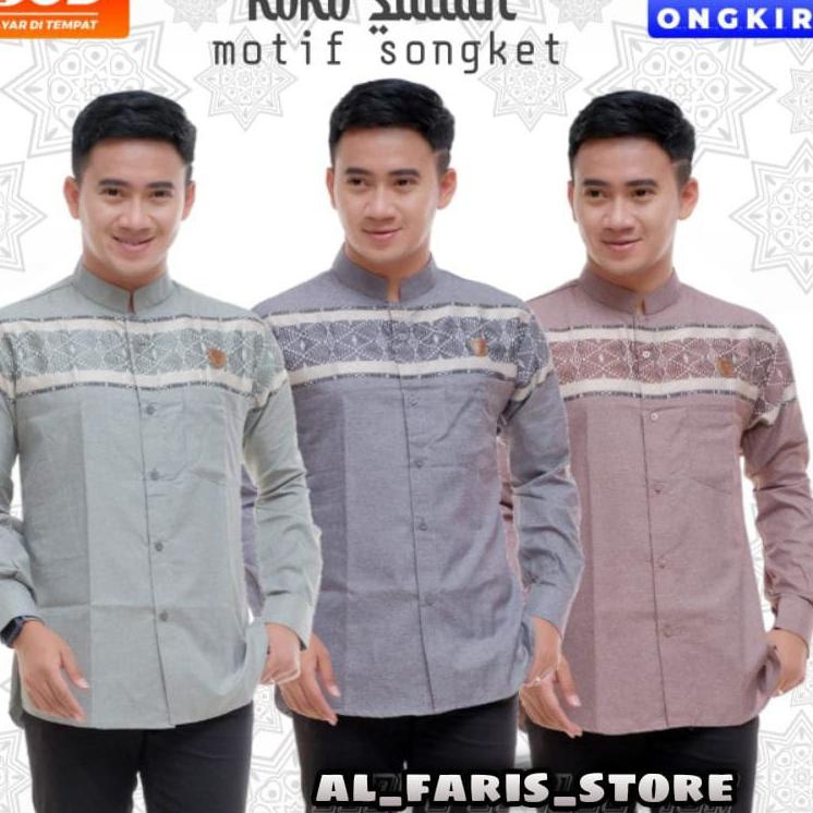 Kemeja koko/Koko pria sultan motif songket ▫ BNN.18Oc22ᴶ