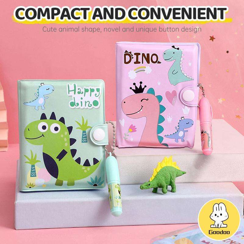 Kartun Kreatif  Notebook Portabel Mini  Dengan Set Bolpoin -Doo