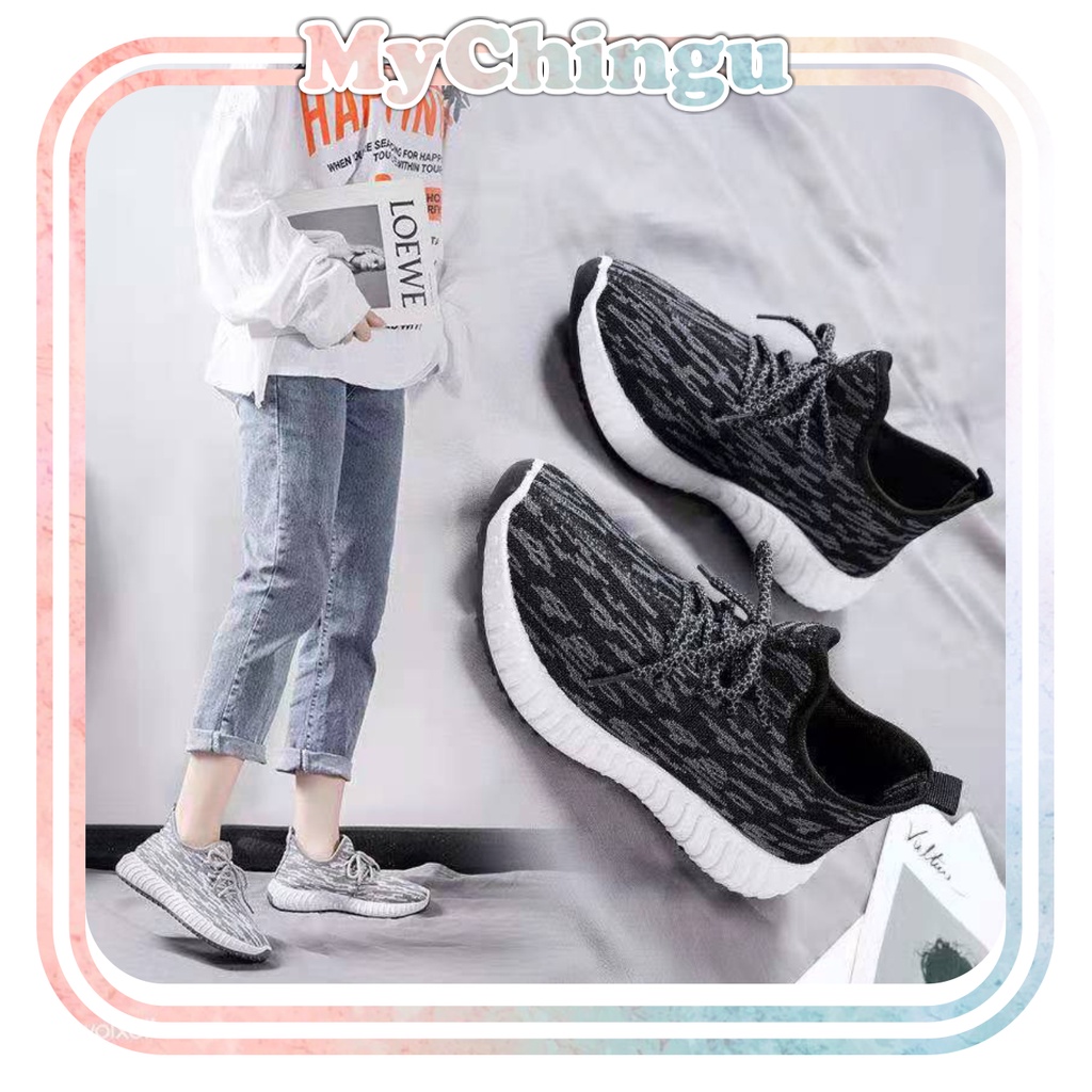 ❀ Chingu ❀ SEP007 (Tanpa Kotak) Sepatu Sneakers Wanita Simple Sporty Model Korea Fashion Olahraga Santai Karet Casual Sport Import