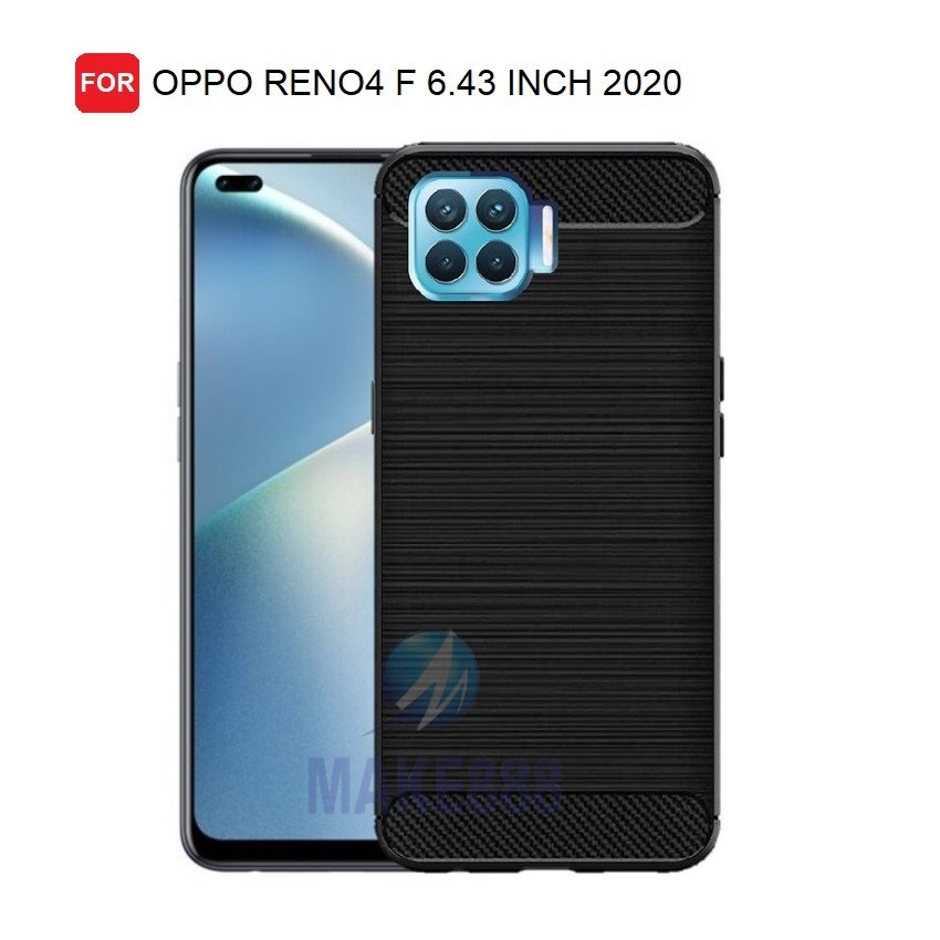 CASE SLIM FIT CARBON IPAKY OPPO RENO 4F SOFTCASE - GA