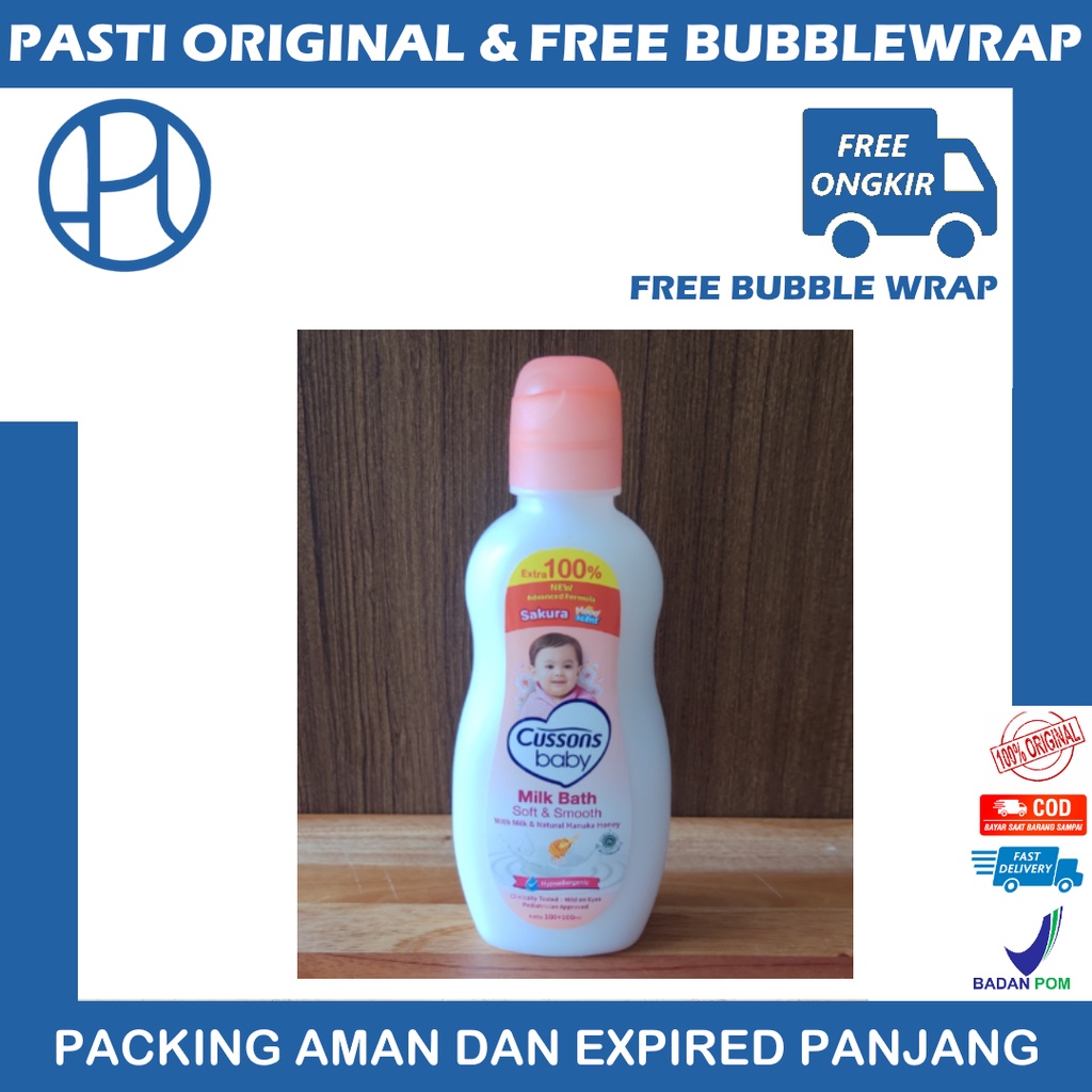 SABUN MANDI BAYI CUSSONS BABY MILK BATH 100 ML + 100 ML SABUN BAYI 100+100 PINK UNGU FRESH NOURISH SOFT SMOOTH