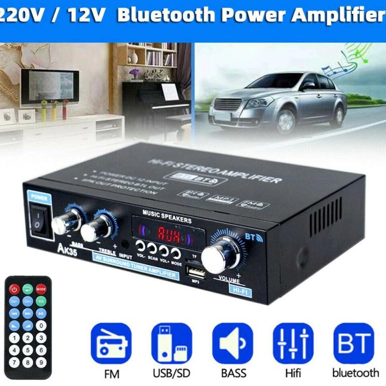 Kekinian Power Amplifier Mobil 800W - Amplifier Bluetooth - amplifier mini - amplifier subwoofer - power amplifier rakitan ECY