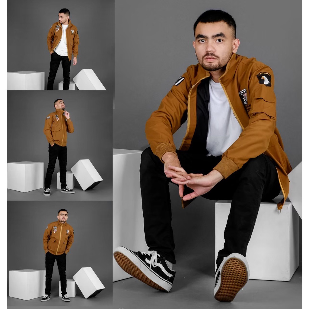 Jaket Pria Bomber Sensor Hight Quality Premium Size S - XL Kuning