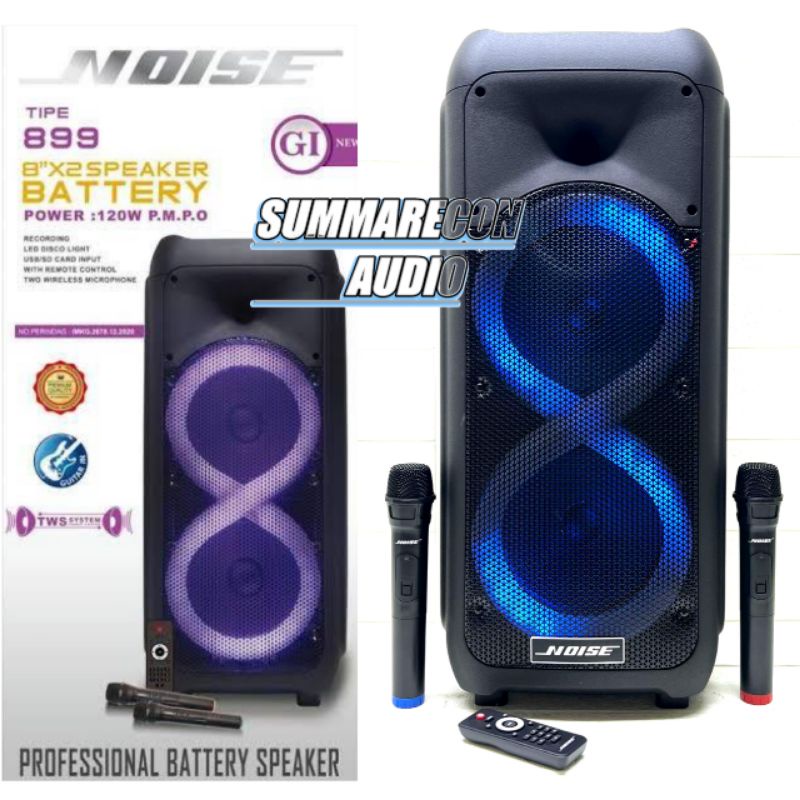Speaker Portable Noise 899 GI New Original Speaker 8Inch Bluetooth