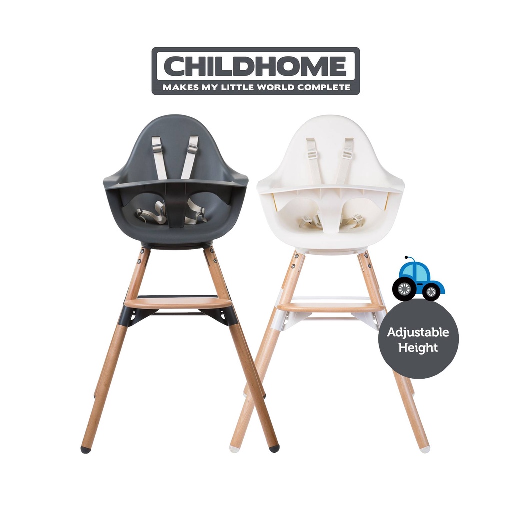 Childhome Evolu One.80° High Chair - Child Home Kursi Makan Baby Kids HighChair Bayi Wooden Wood Aesthetic Putar