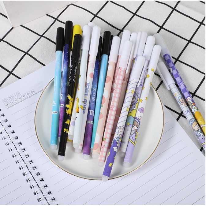 (12pcs) pen bisa hapus/pen gel hapus/erasable pen/pen hapus lucu fancy ODEMEI-1
