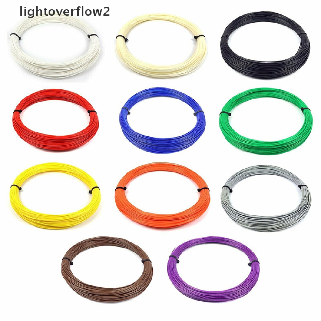 (lightoverflow2) Filamen Printer 3D 1.75mm ABS / PLA 10m Bahan RepRap