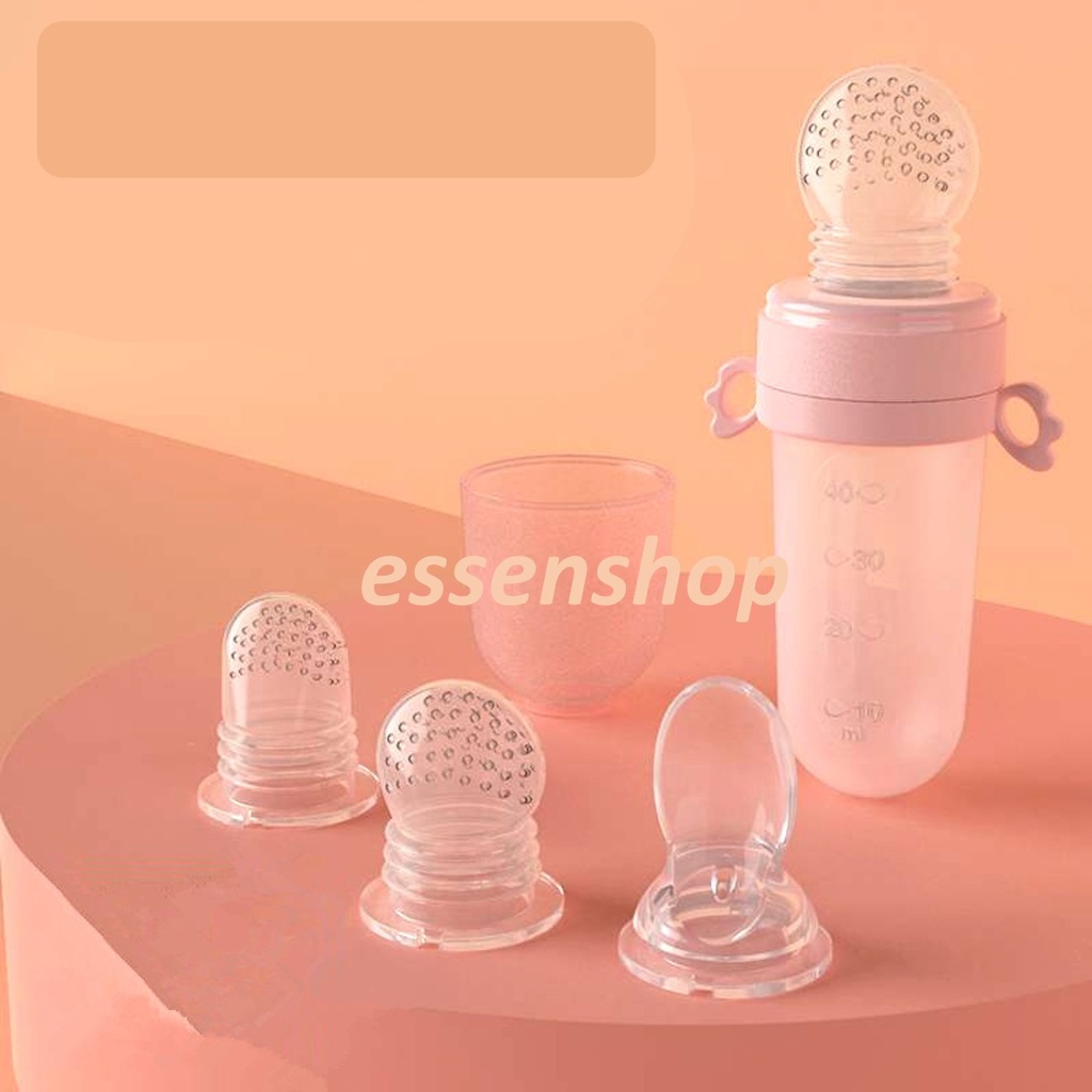 Baby Feeder Botol Sendok Silicone FREE 3 dot buah silikon