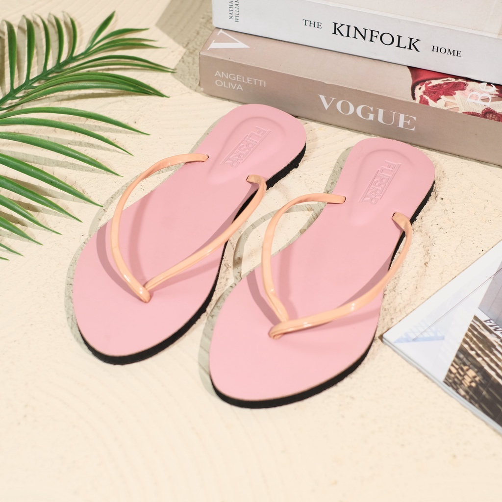 Sandal Jepit Rubi Wanita Feminim Pink Color | Sandal Jepit Simple elegan