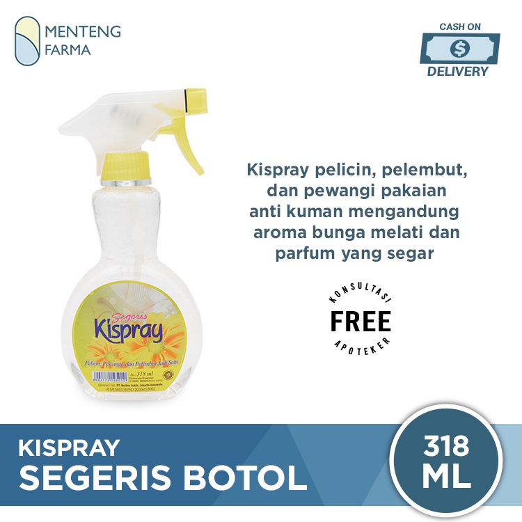 Kispray Pewangi dan Pelembut Botol Segeris 318 mL - Pewangi dan Pelembut Pakaian