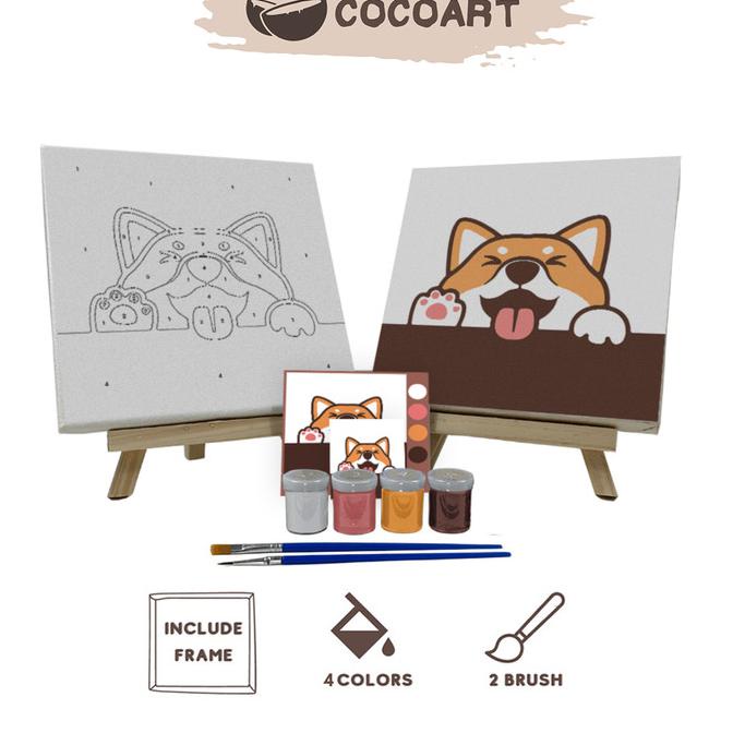 

Paint By Number Kit [ Shiba Inu // Doge ] - Cocoart.id I Kanvas 20x20